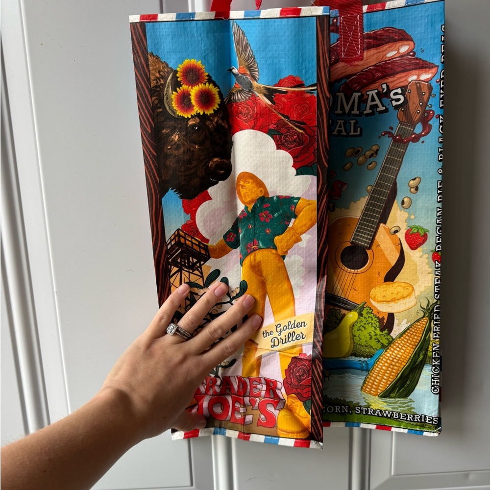 TJ’s Oklahoma's reusable grocery Tote Bag - Picture 5 of 5